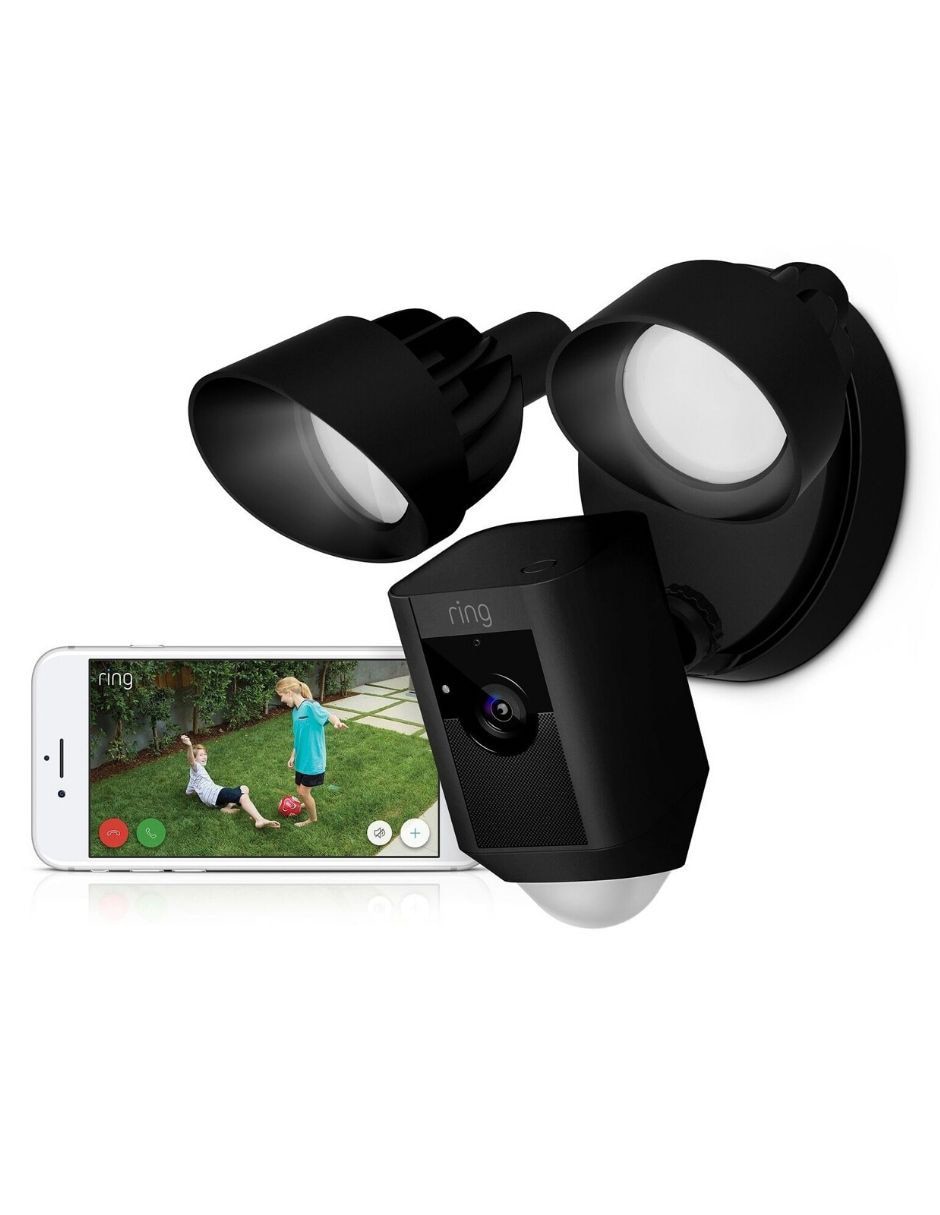 Cámara de seguridad modelo Floodflight Plus Cam inalámbrica HD 150° a 60° con capacidad para grabar para exterior 5