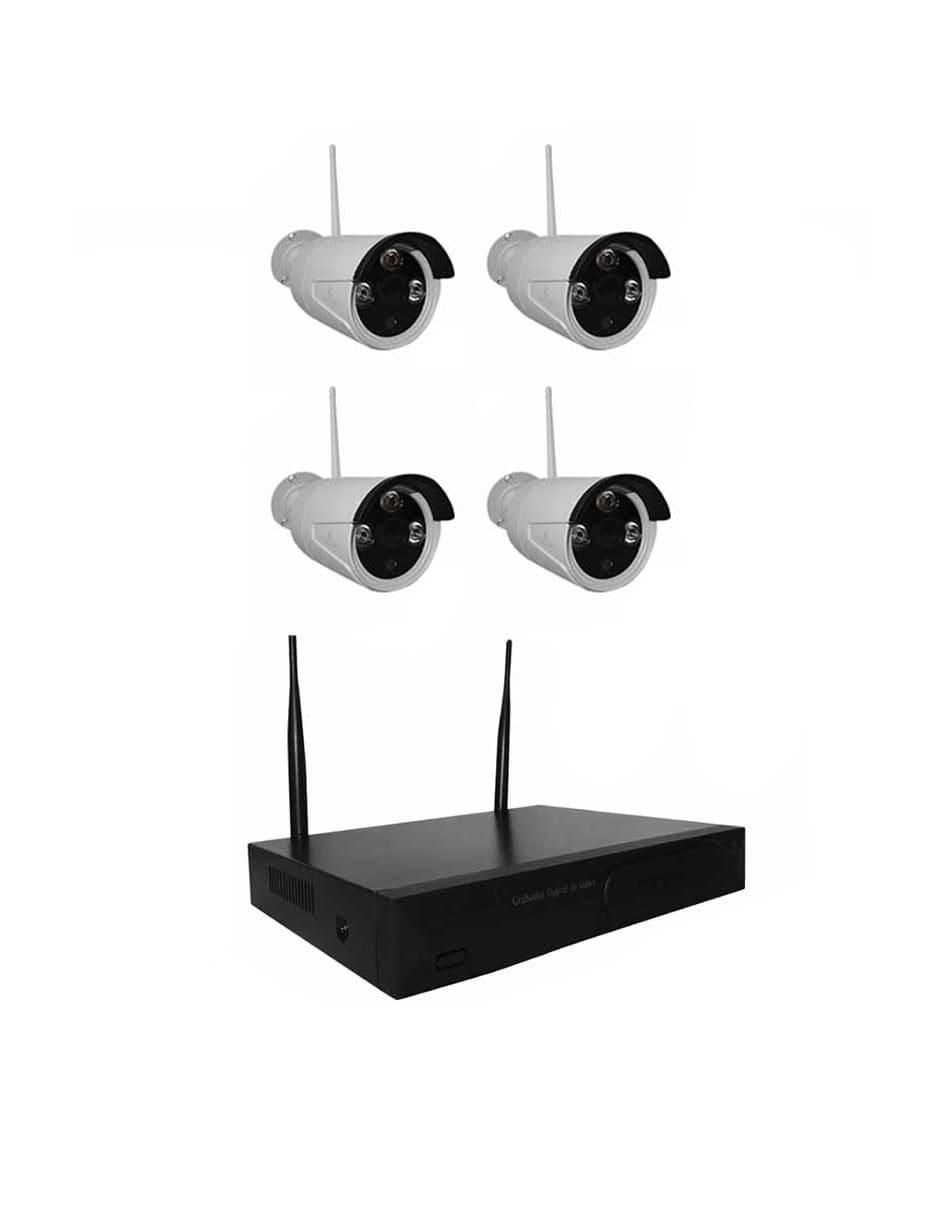Kit 4 cámaras de seguridad Secucore alámbrica Full HD 90° con capacidad para grabar para interior y exterior
