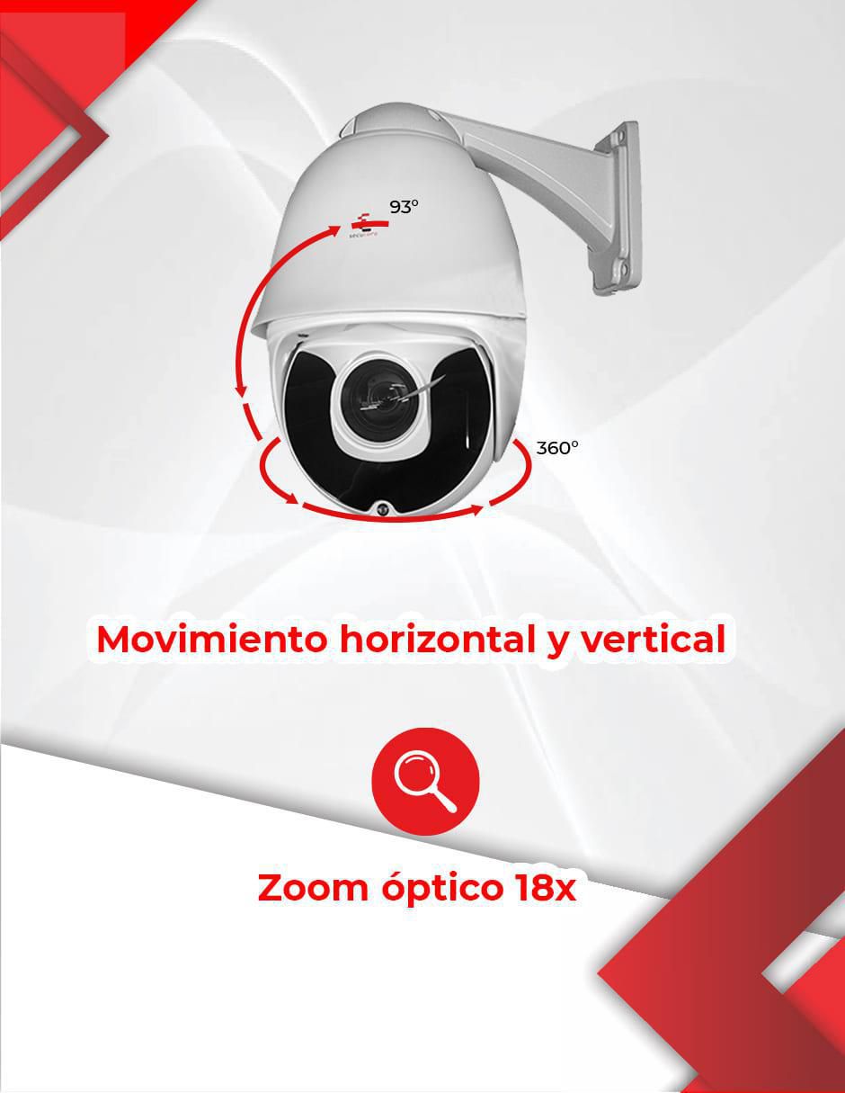 Cámara individual de seguridad Secucore inalámbrica Full HD con capacidad para grabar para interior y exterior