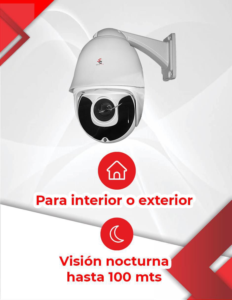 Cámara individual de seguridad Secucore inalámbrica Full HD con capacidad para grabar para interior y exterior