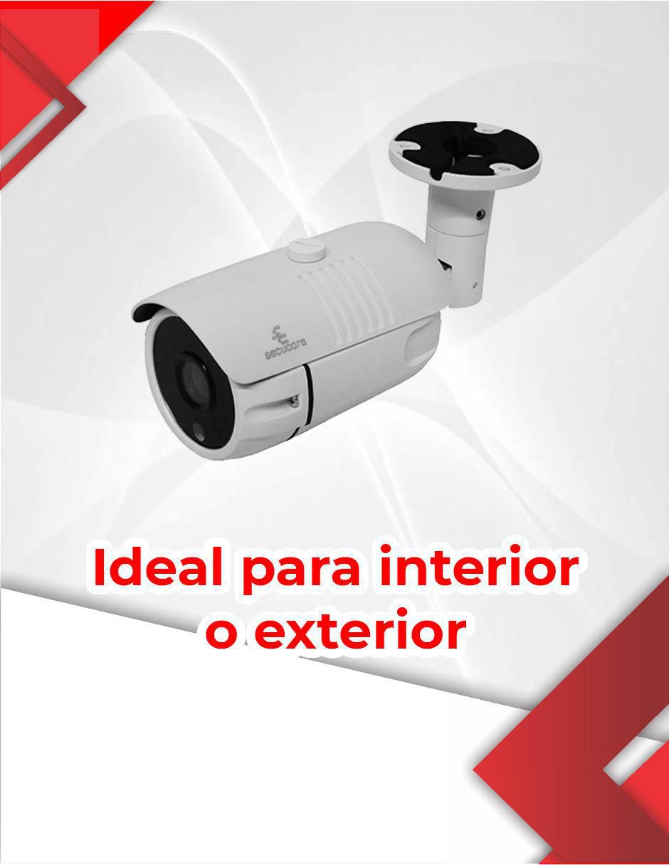 Cámara individual de seguridad Secucore inalámbrica 4K/UHD 90 para interior y exterior