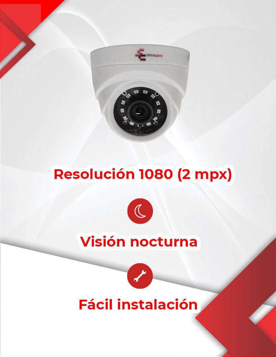 Cámara individual de seguridad inalámbrica Full HD 90° para interior
