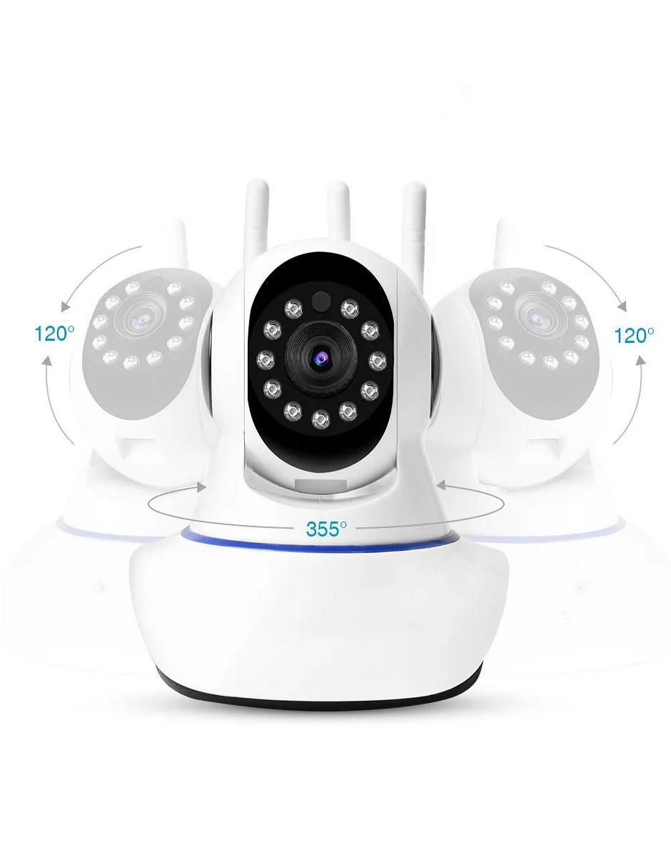 Cámara individual de seguridad inalámbrica Full HD 360° con capacidad para grabar para interior y exterior