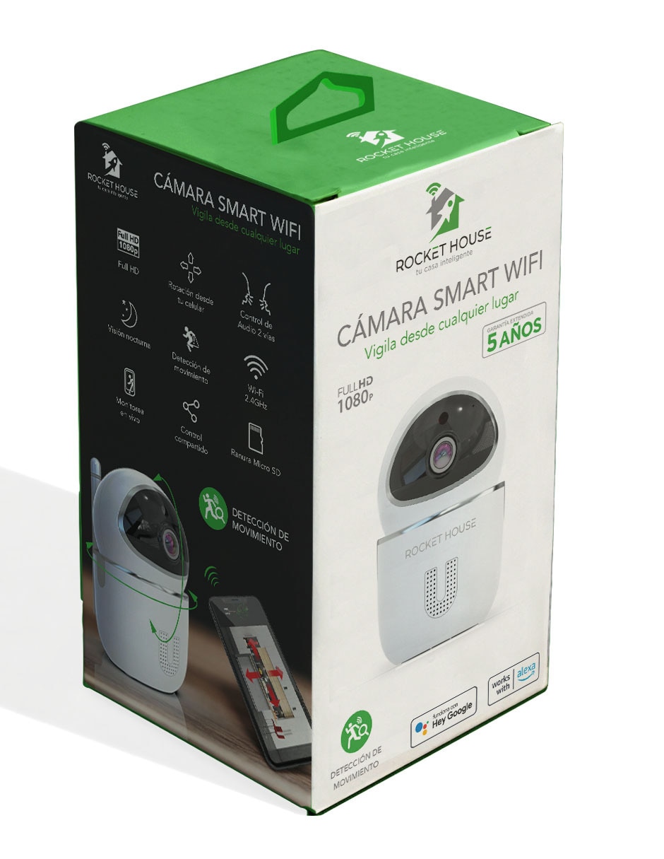 Cámara de seguridad inalámbrica Full HD 360° con capacidad para grabar para interior 2