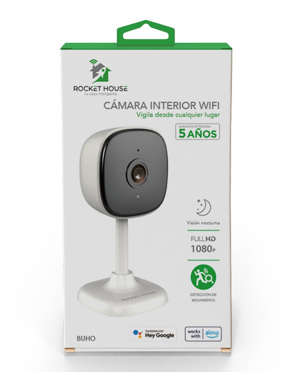 Cámara de seguridad inalámbrica Full HD 120° a 170° con capacidad para grabar para interior 2