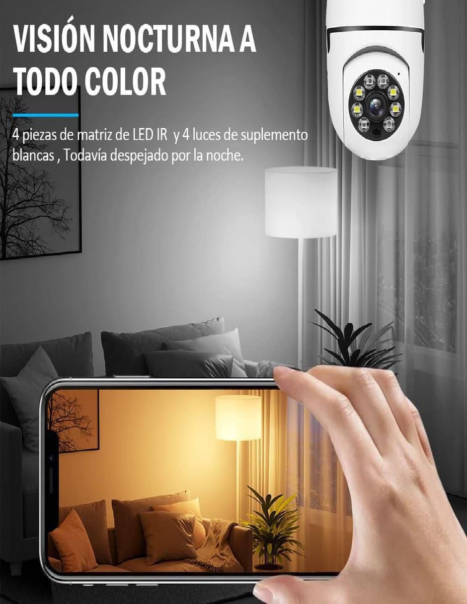 Cámara individual de seguridad Genérica inalámbrica Full HD 360° con capacidad para grabar para interior y exterior