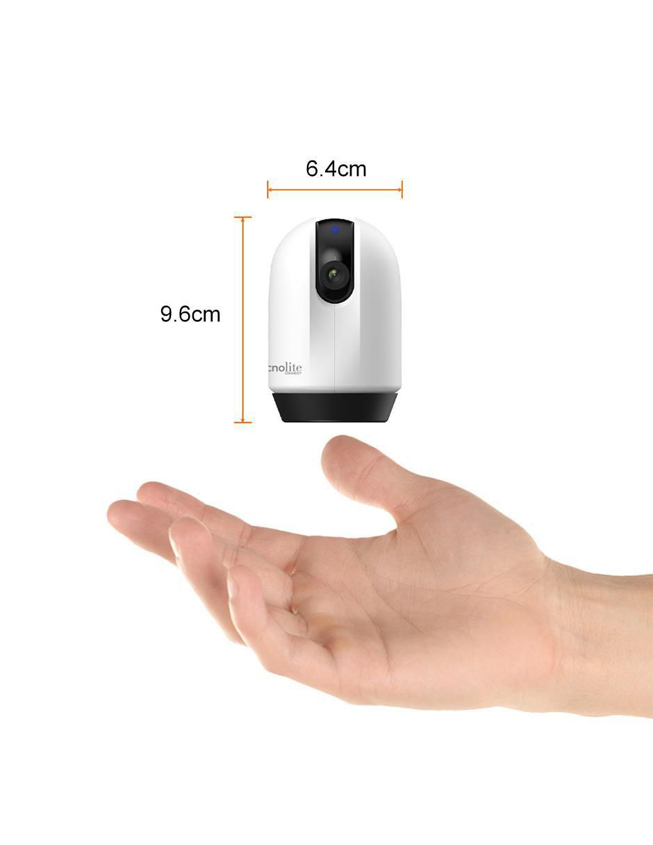 Cámara Wi-Fi de seguridad inalámbrica Full HD 360° con capacidad para grabar para interior 6