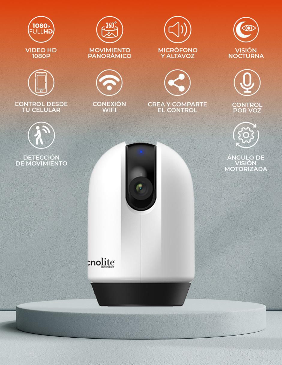 Cámara Wi-Fi de seguridad inalámbrica Full HD 360° con capacidad para grabar para interior 3