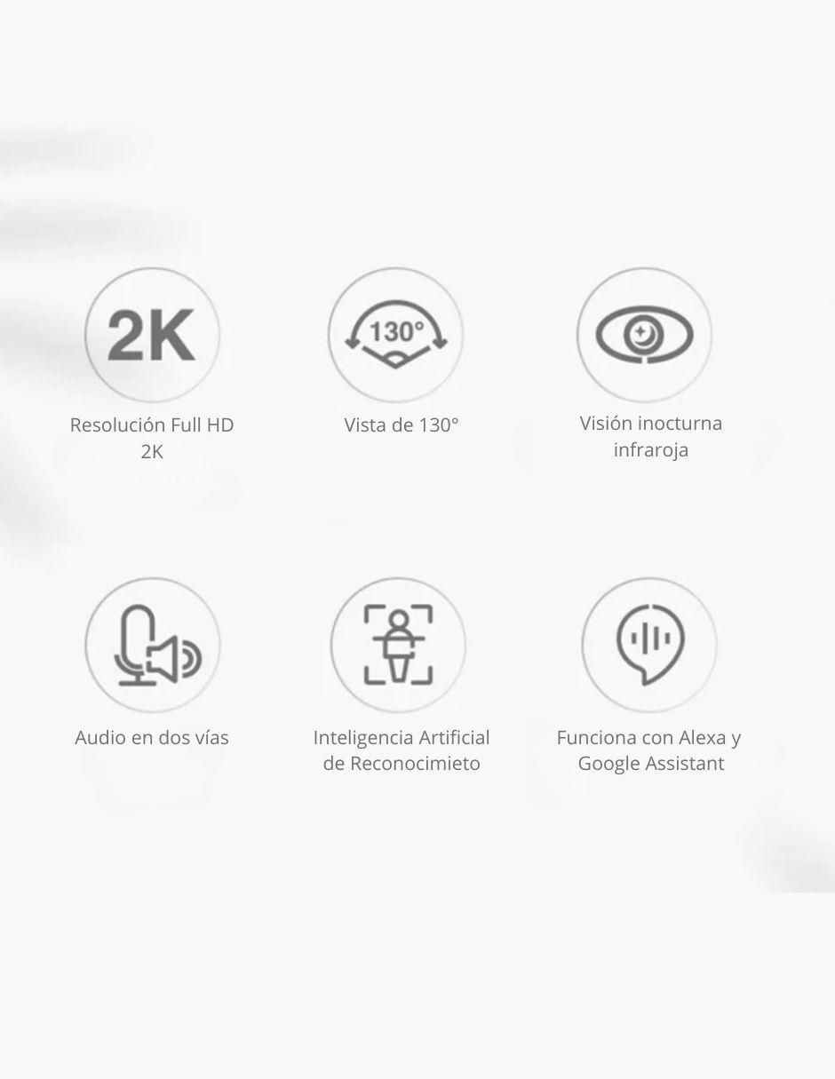 Cámara Wi-Fi de seguridad alámbrica Full HD 120° a 170° con capacidad para grabar para interior y exterior 2