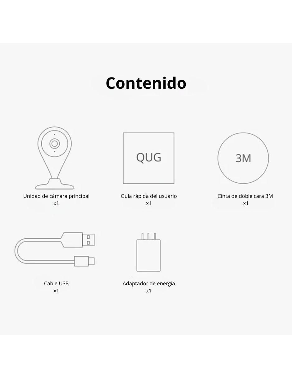 Cámara Wi-Fi de seguridad alámbrica Full HD 120° a 170° con capacidad para grabar para interior y exterior 8