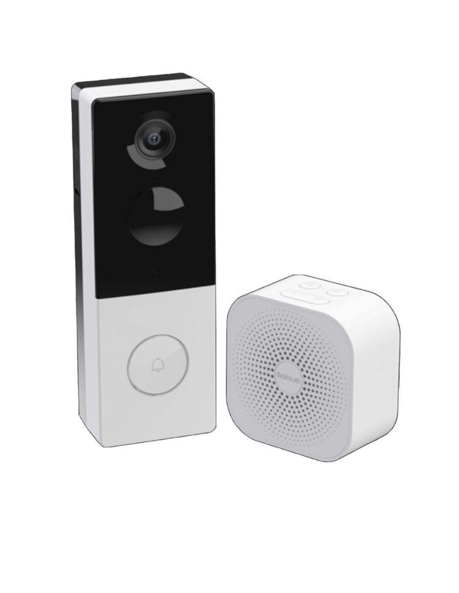 Cámara con timbre de seguridad 360 inalámbrica HD 120° a 170° con capacidad para grabar para exterior