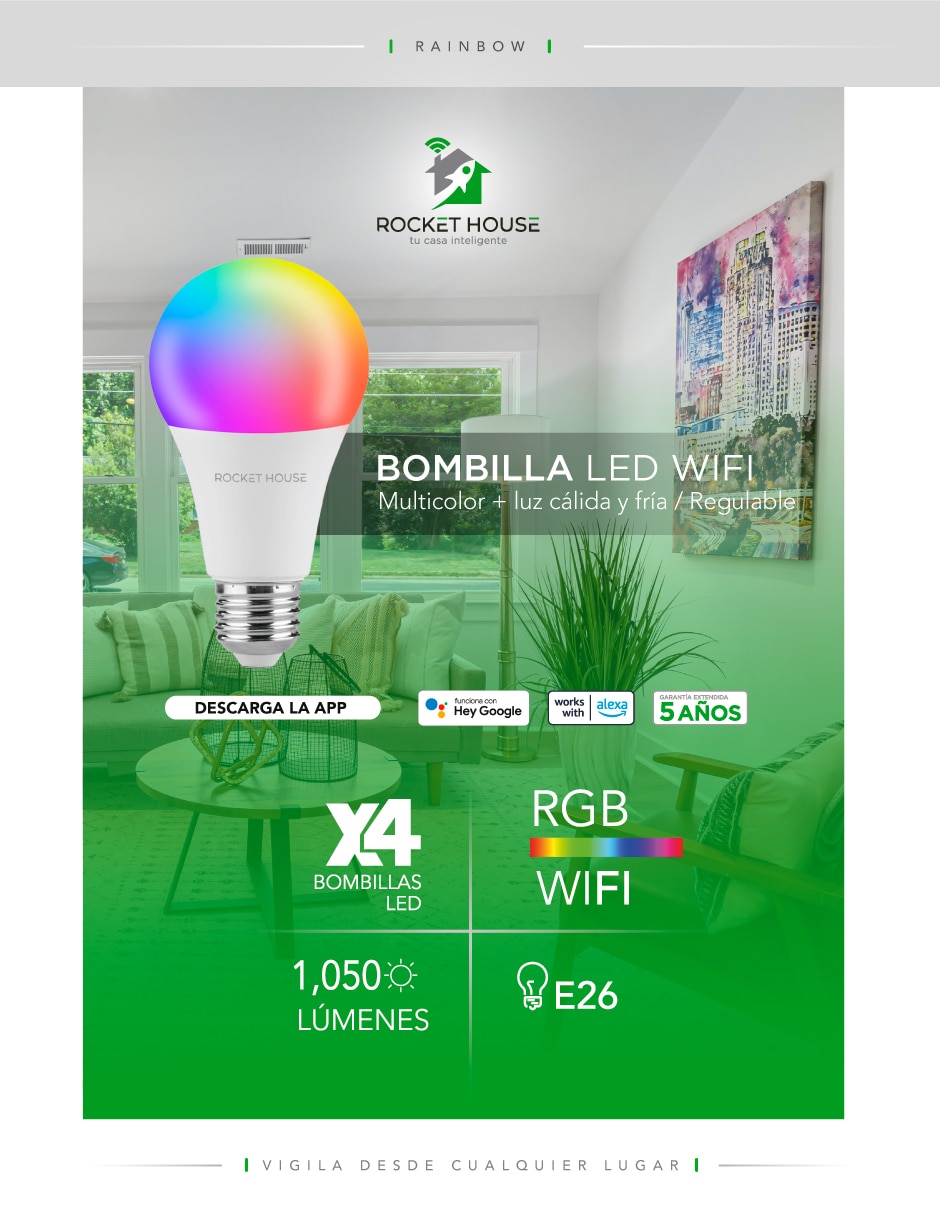 Set foco LED 11 W de consumo 70 W de iluminación 1050 lúmenes