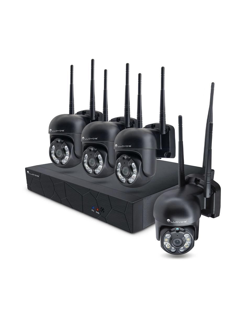 Kit 4 cámaras de seguridad Lloyd'S alámbrica Full HD 92 con capacidad para grabar para interior y exterior