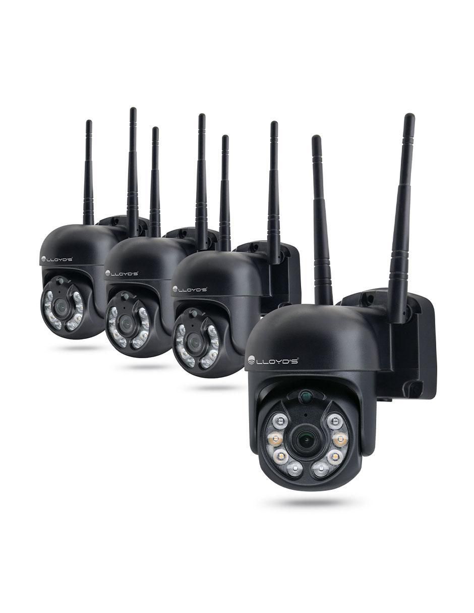 Kit 4 cámaras de seguridad Lloyd'S alámbrica Full HD 92 con capacidad para grabar para interior y exterior