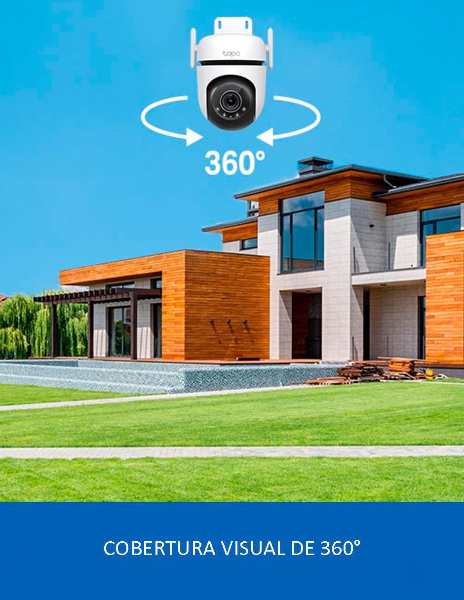 Cámara individual de seguridad Tp-Link inalámbrica Full HD 360° con capacidad para grabar para interior y exterior