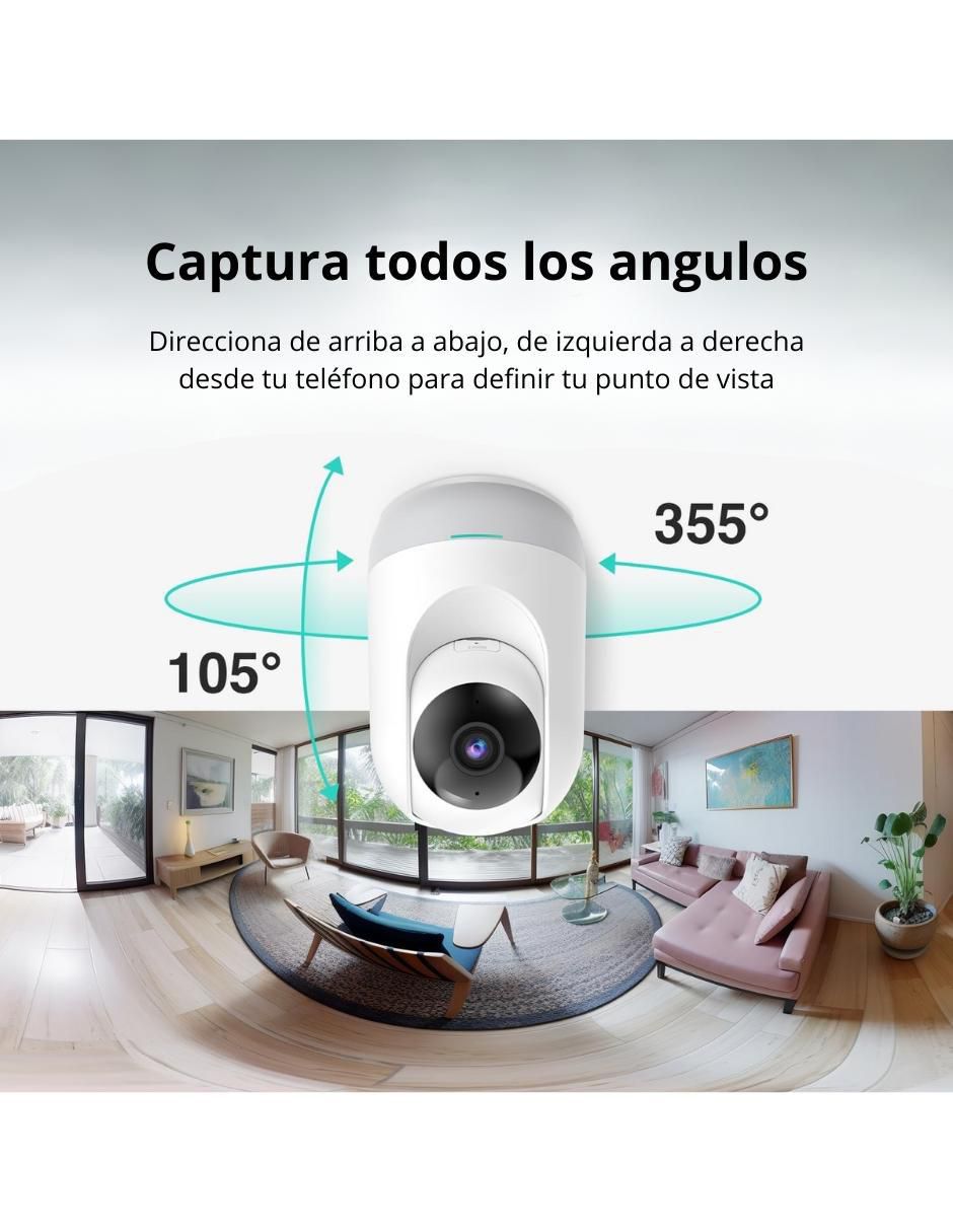 Cámara Wi-Fi de seguridad inalámbrica HD ° con capacidad para grabar para interior 3