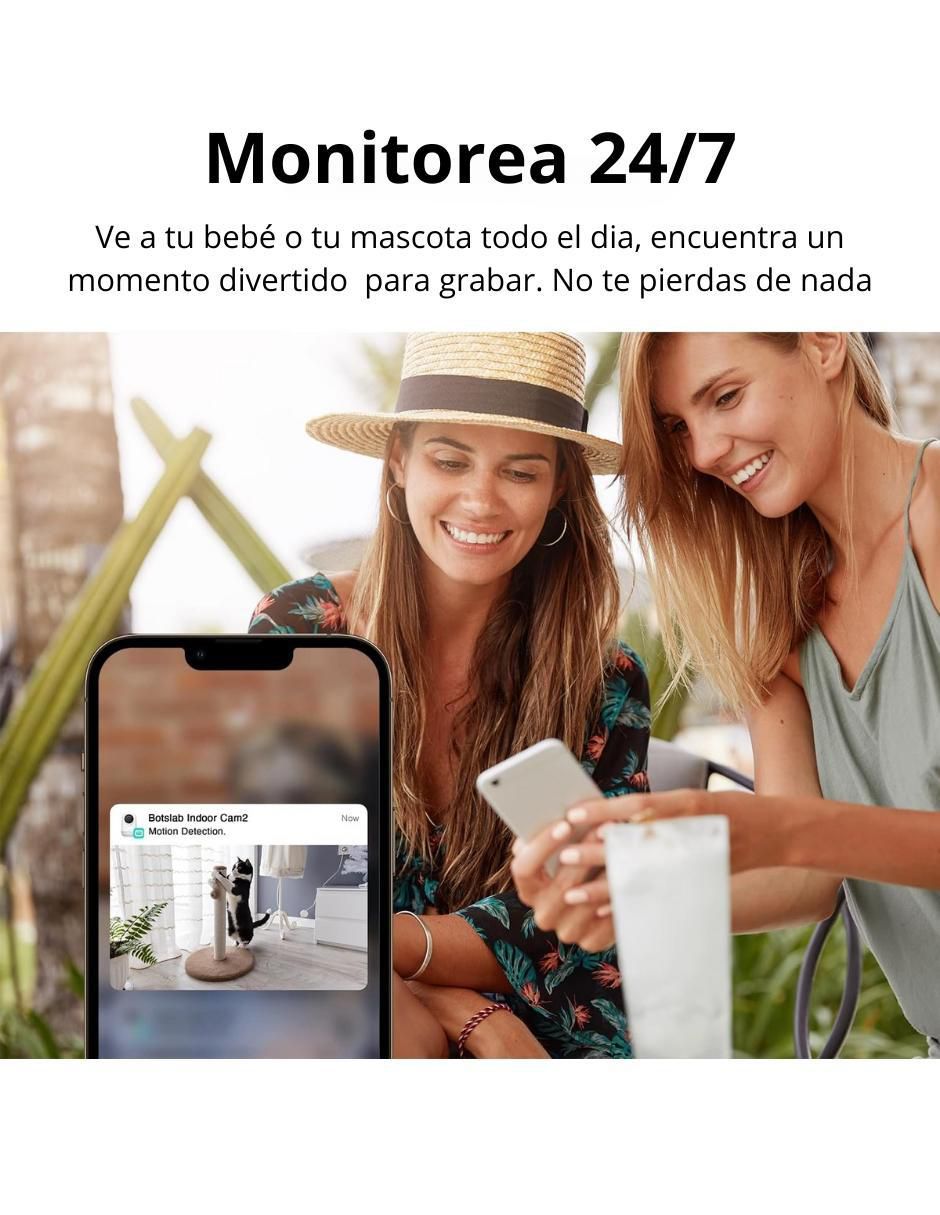 Cámara Wi-Fi de seguridad inalámbrica HD ° con capacidad para grabar para interior 4
