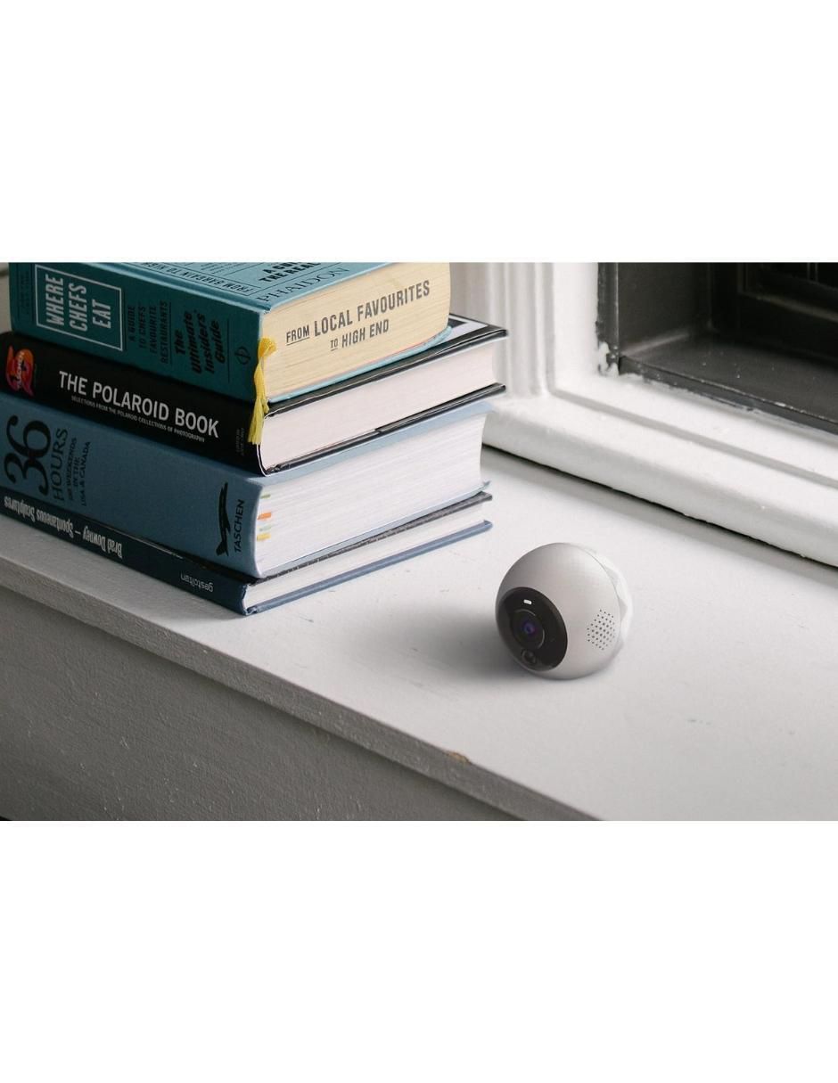 Cámara de seguridad inalámbrica Full HD 150° a 60° con capacidad para grabar para interior y exterior 4