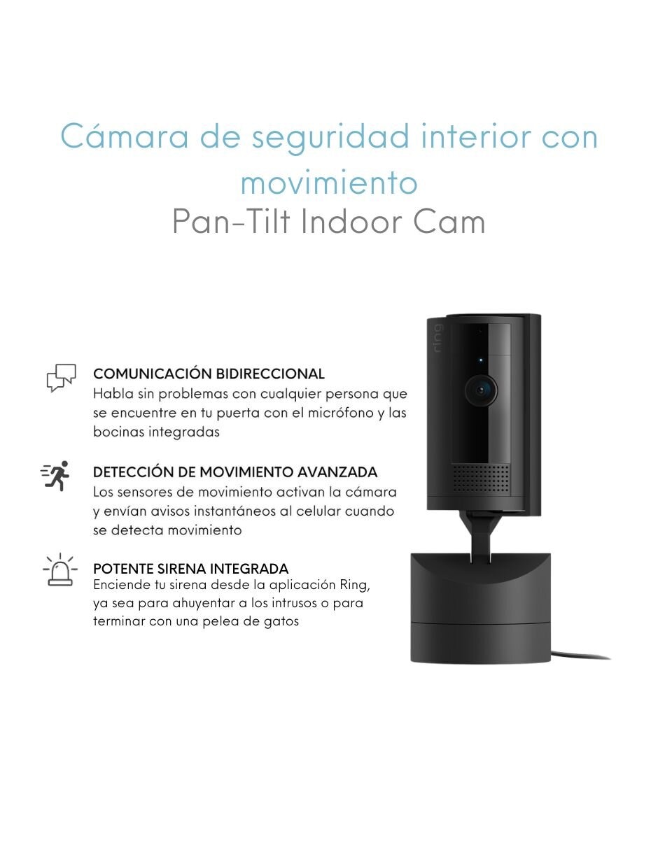 Cámara de seguridad modelo Pant Tilt Indoor Cam alámbrica HD 360° con capacidad para grabar visión nocturna para interior 10