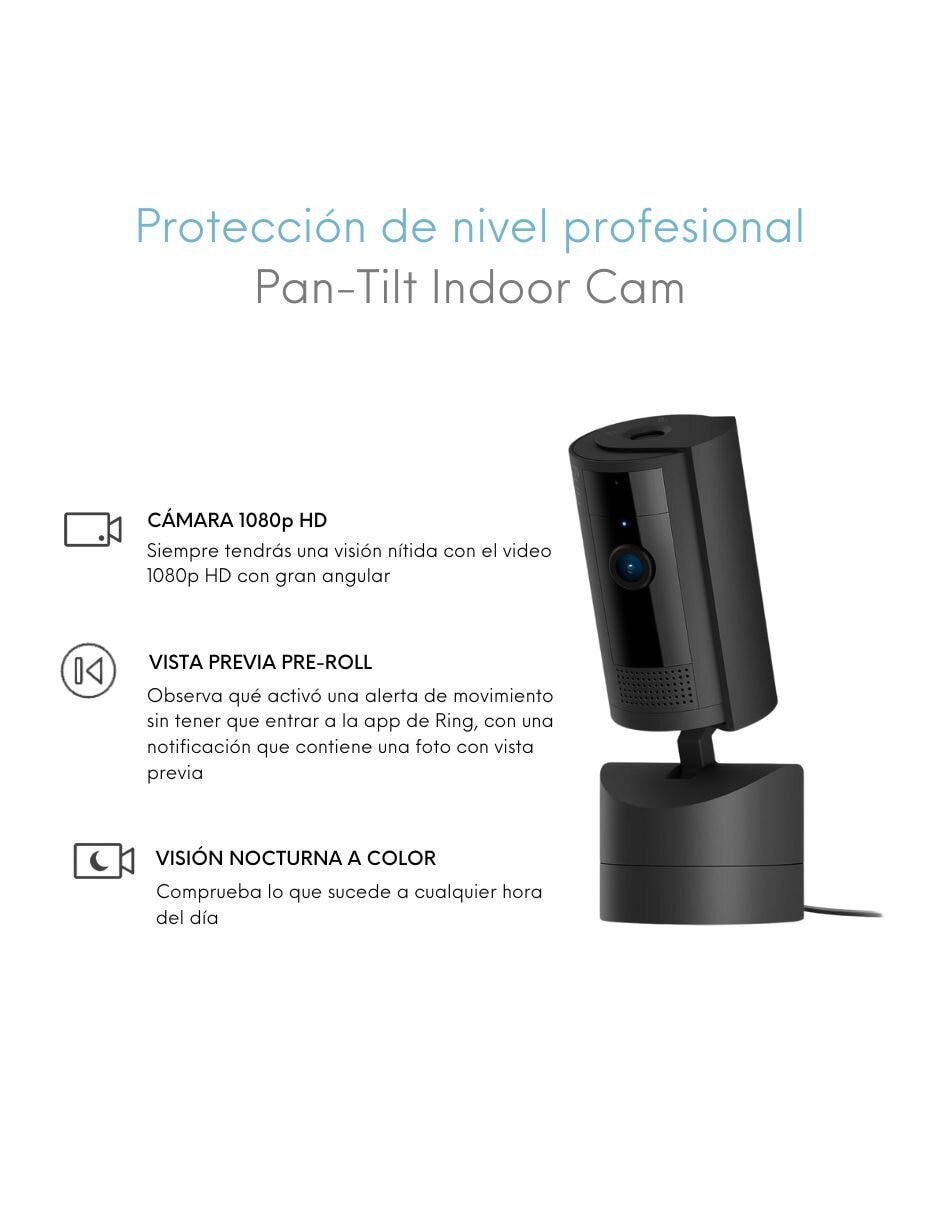 Cámara de seguridad modelo Pant Tilt Indoor Cam alámbrica HD 360° con capacidad para grabar visión nocturna para interior 2
