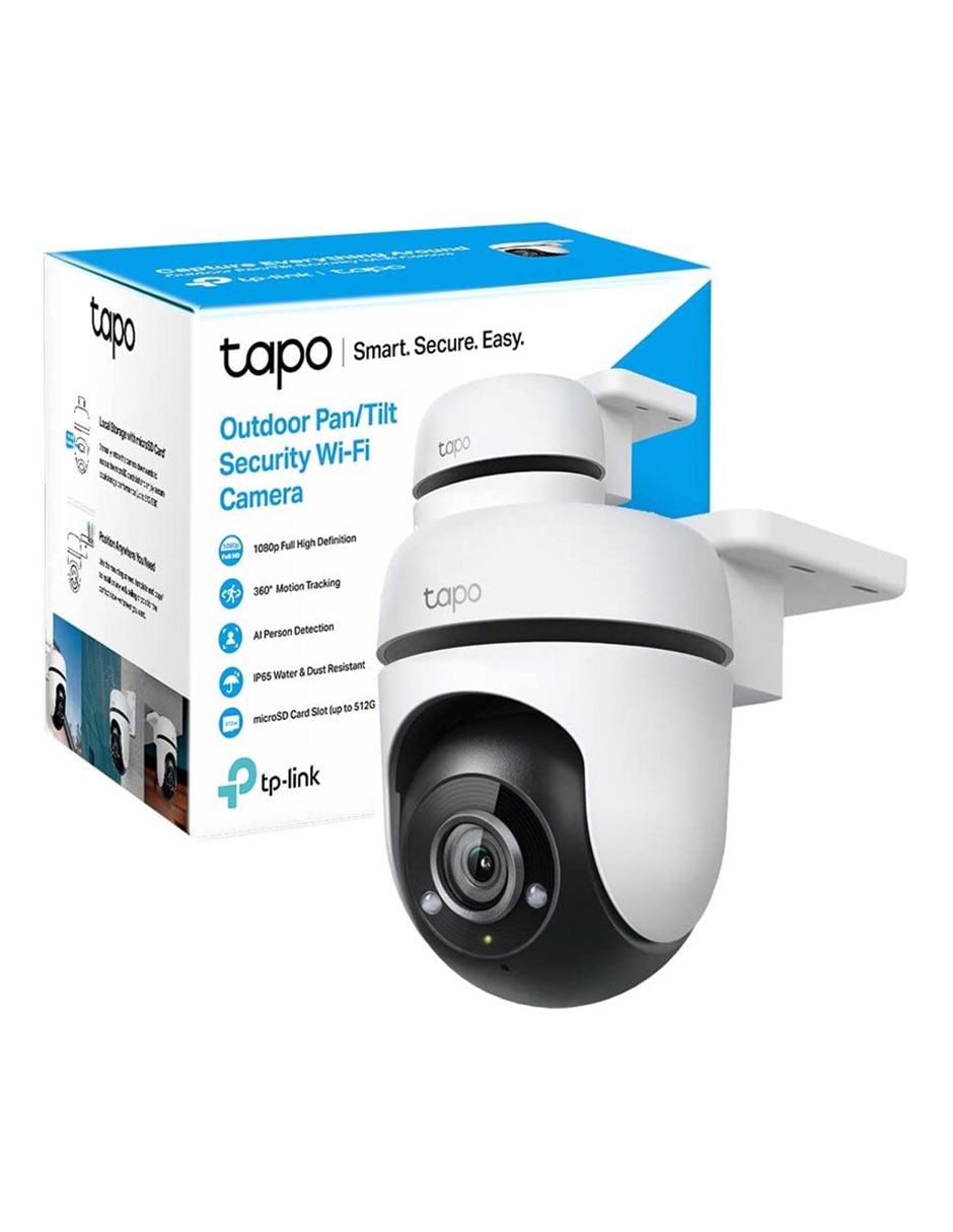 Cámara individual de seguridad tp link inalámbrica full hd 180° con capacidad para grabar visión nocturna para exterior