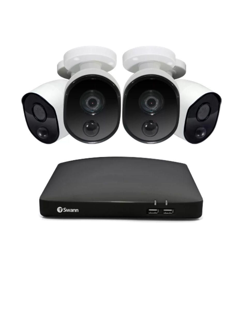 Kit 4 cámaras "de seguridad" swann "modelo" swann alámbrica full hd 90° sí visionnocturnava "para" exterior