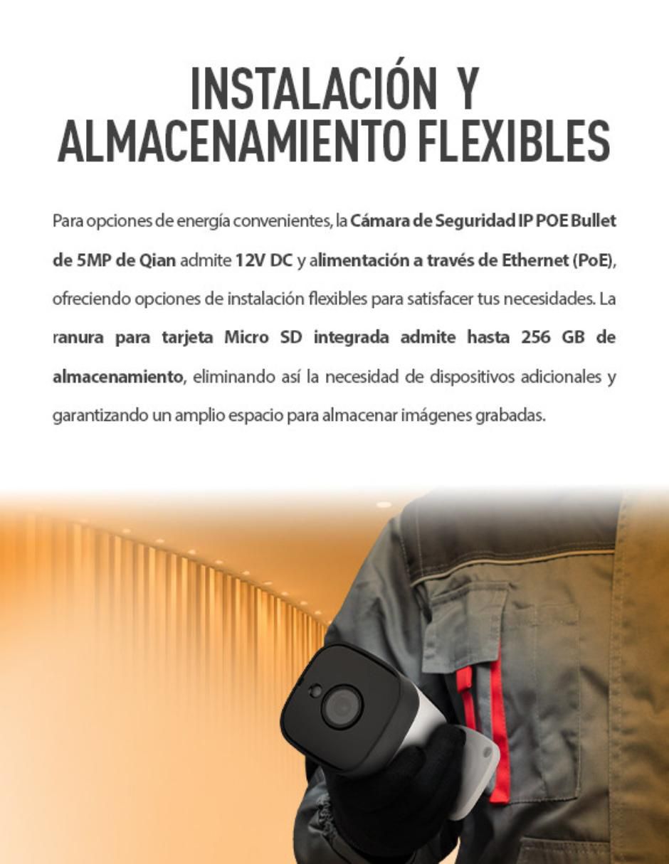 Cámara de seguridad alámbrica Full HD 47° a 100° con capacidad para grabar visión nocturna para interior y exterior 7