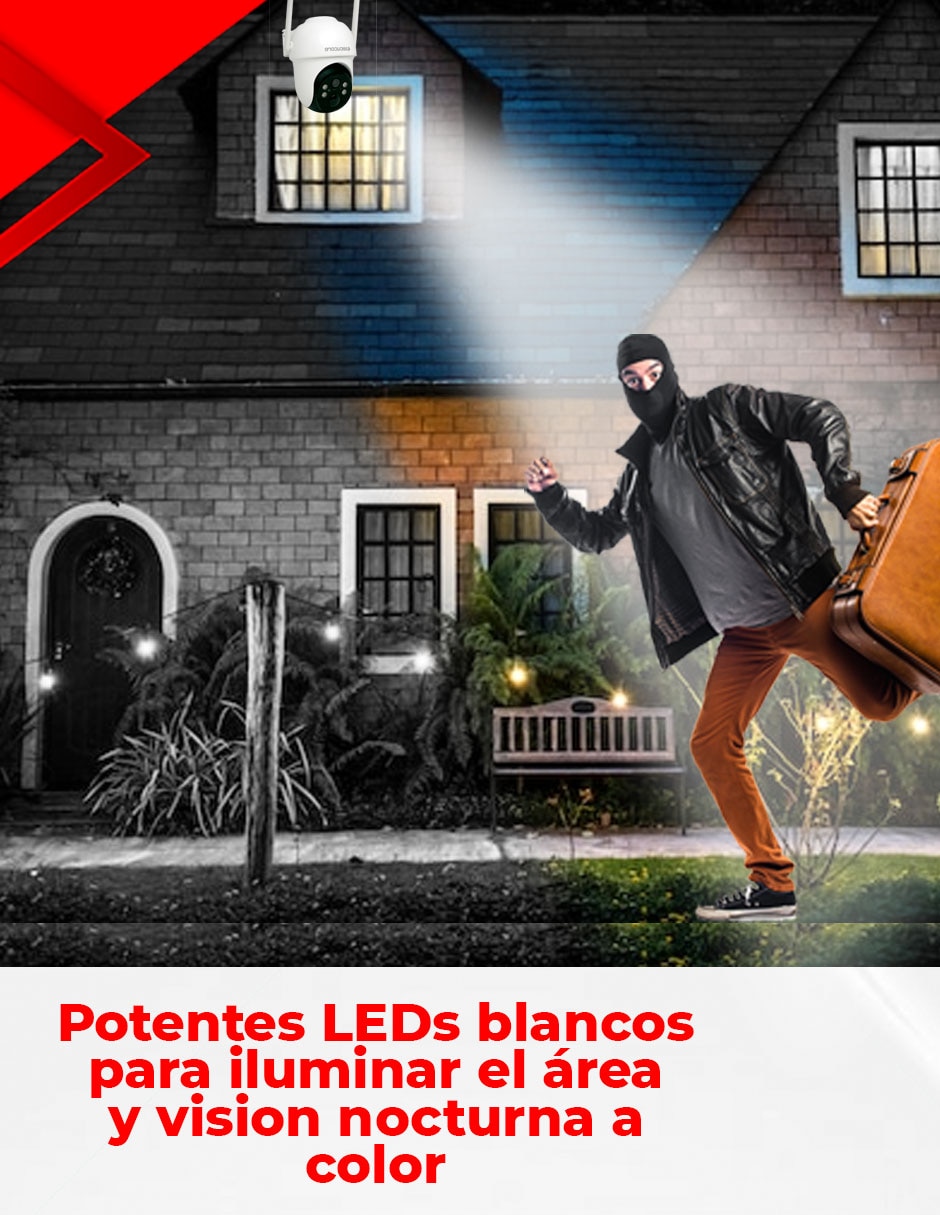 Cámara solar 4G de seguridad Secucore inalámbrica 2K 75° con capacidad para grabar visión nocturna para exterior