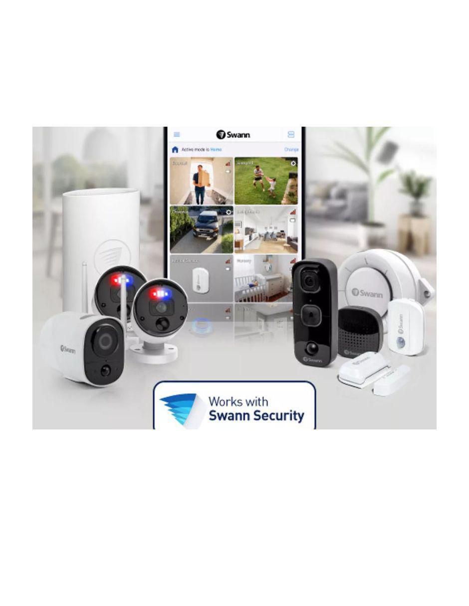 Kit 4 cámaras de seguridad Swann alámbrica Full HD 90° con capacidad para grabar visión nocturna para interior y exterior