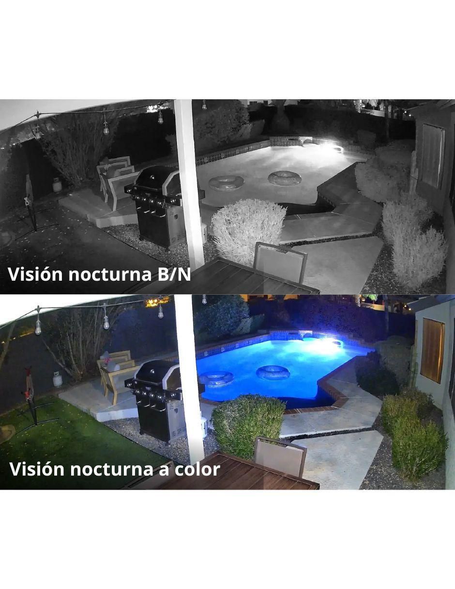 Cámara individual de seguridad alámbrica 2K 120° con capacidad para grabar visión nocturna para interior y exterior