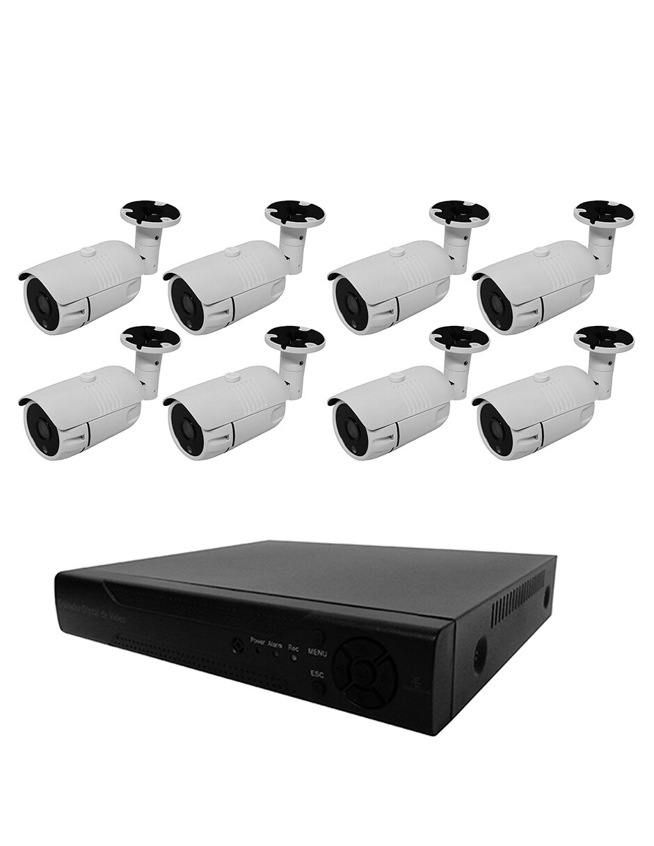 Kit 8 cámaras de seguridad Secucore alámbrica 4K/UHD 90 con capacidad para grabar visión nocturna para interior y exterior