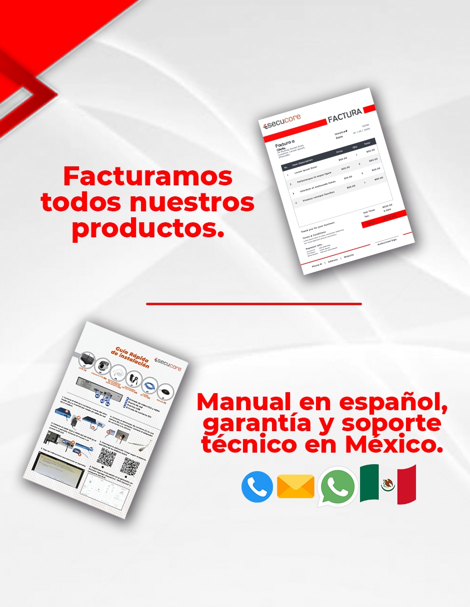 Kit 8 cámaras de seguridad Secucore alámbrica 4K/UHD 90 con capacidad para grabar visión nocturna para interior y exterior
