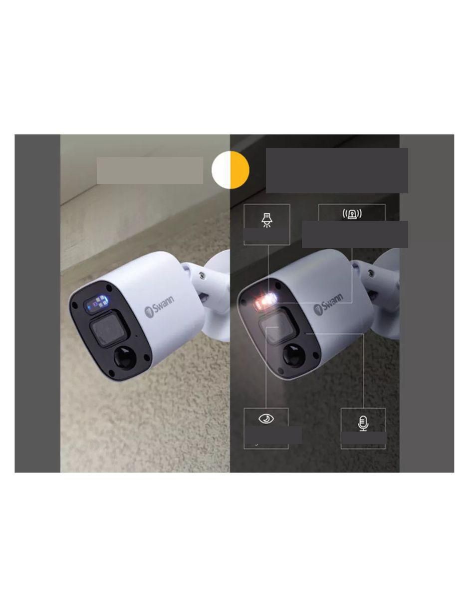 Kit 8 cámaras de seguridad Swann alámbrica 4K/UHD 90 con capacidad para grabar visión nocturna para interior y exterior