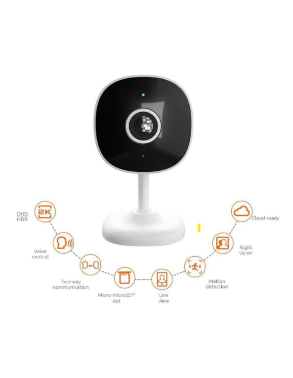Kit 2 cámaras de seguridad modelo Nexxt inalámbrica 2K 90° capacidad para grabar visión nocturna para interior