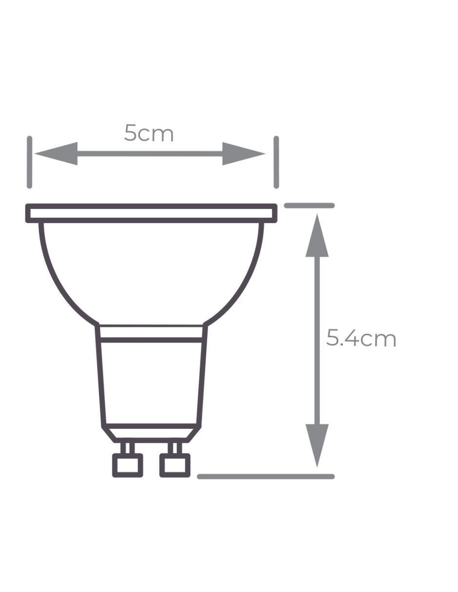 Foco LED 5 W de consumo 40 W de iluminación 400 lúmenes 7