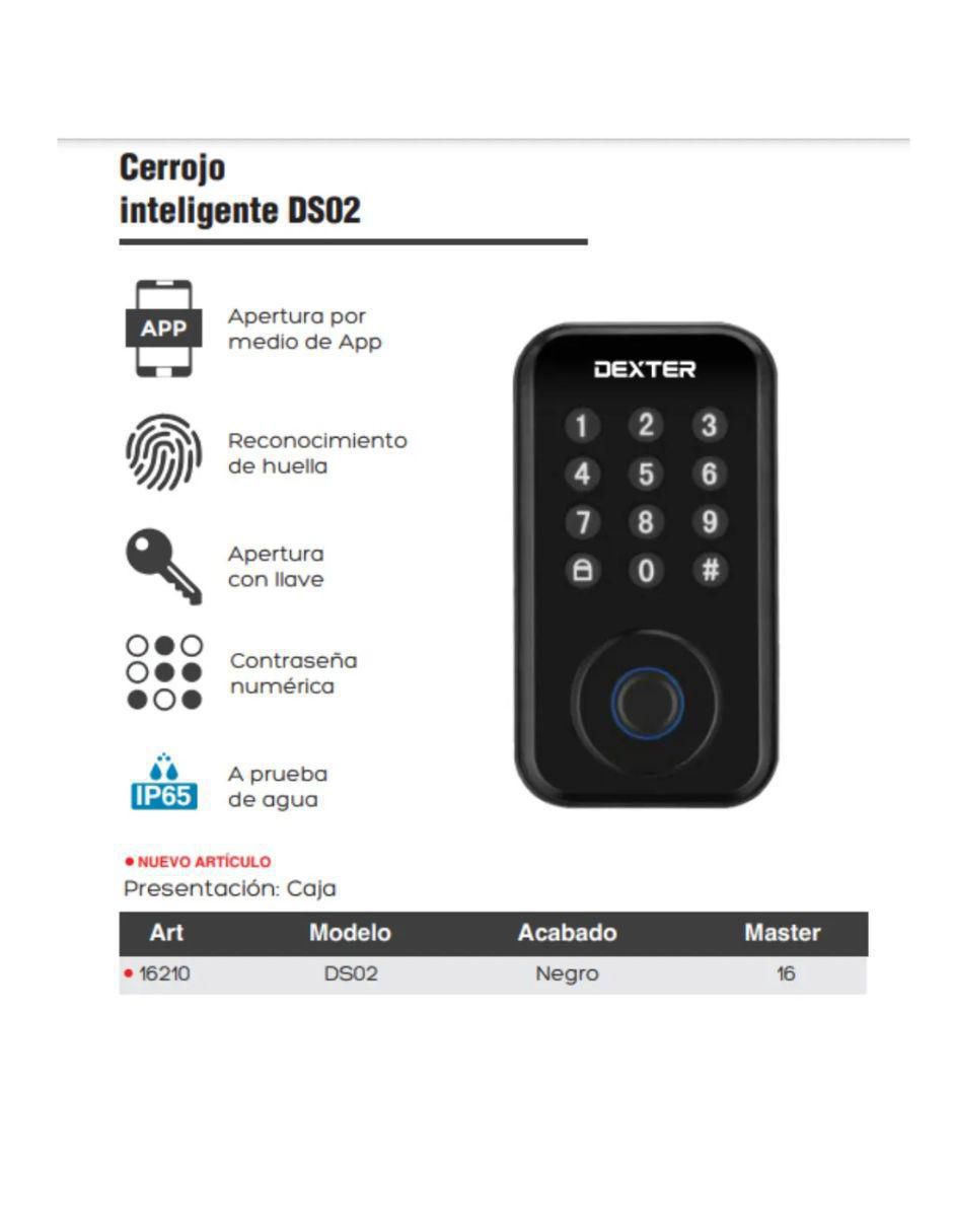 Cerradura Digital DS02 de combinación
