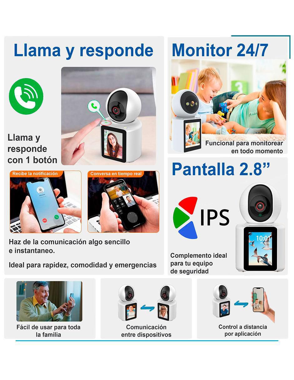 Cámara individual de seguridad modelo VS-W01 inalámbrica 4K/UHD 60 con visión nocturna para interior 5
