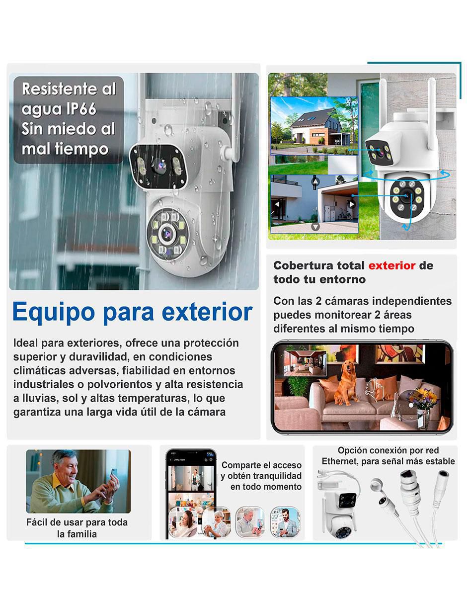 Cámara individual de seguridad modelo VS-W43 inalámbrica 4K/UHD 90° ​con capacidad de grabar y visión nocturna para interior y exterior 5