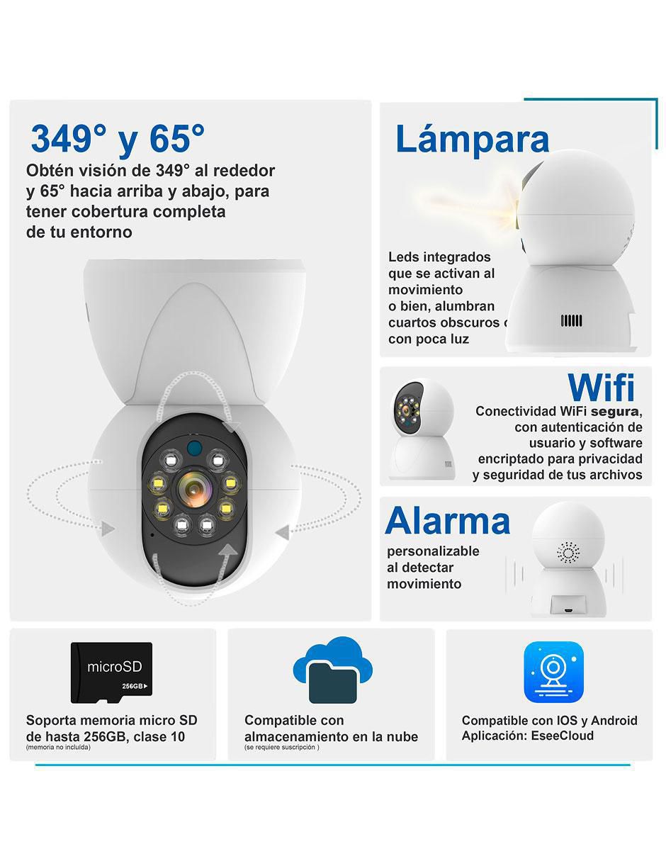 Cámara individual de seguridad Vak VS-M10 inalámbrica 4K/UHD 63° con capacidad de grabar con visión nocturna para interio