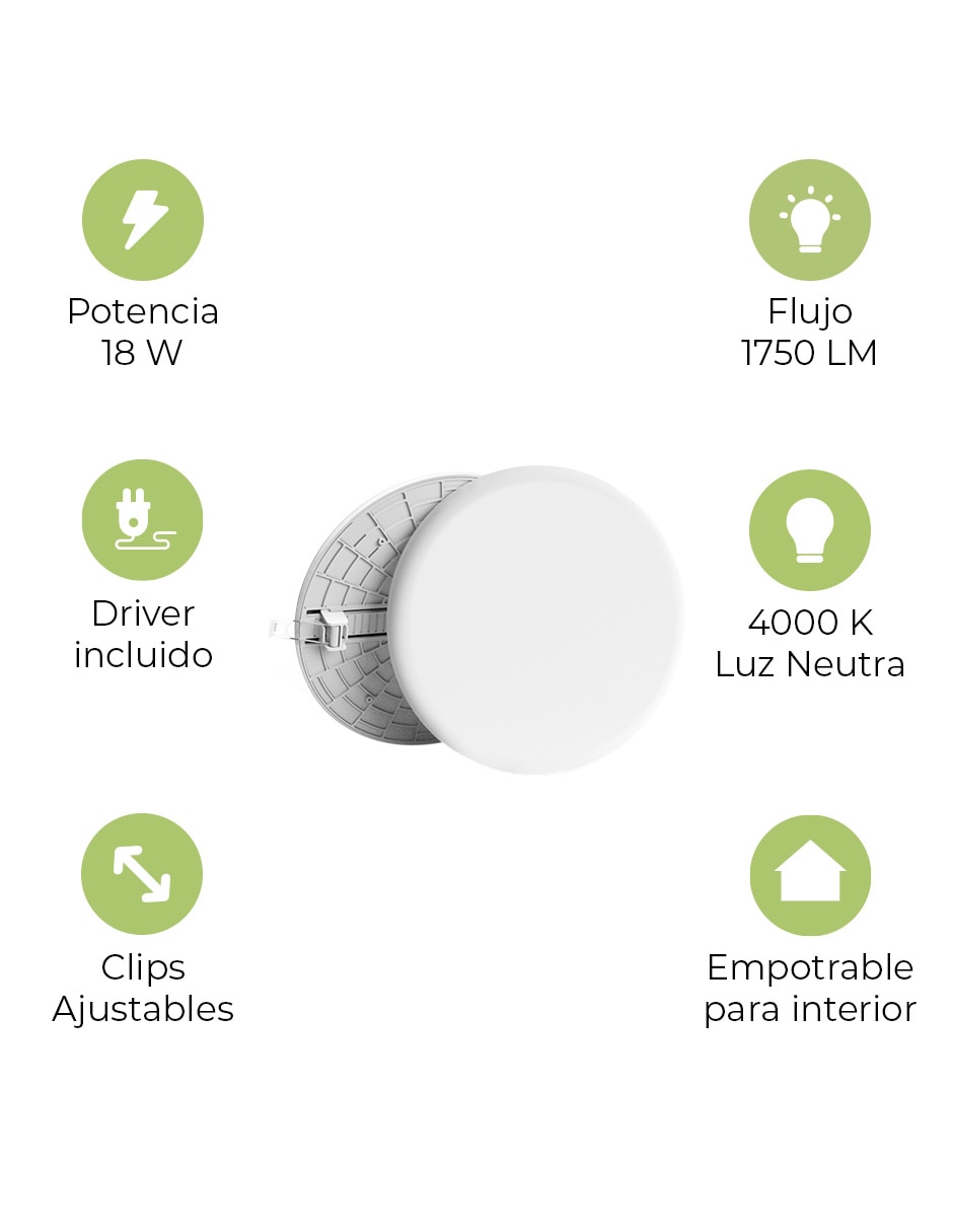 Lámpara blanca LED-PNL18W 3