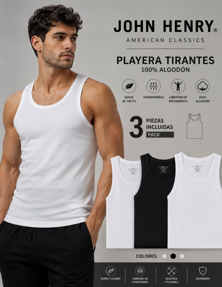 Set playera cuello redondo para hombre Set playera cuello redondo para hombre