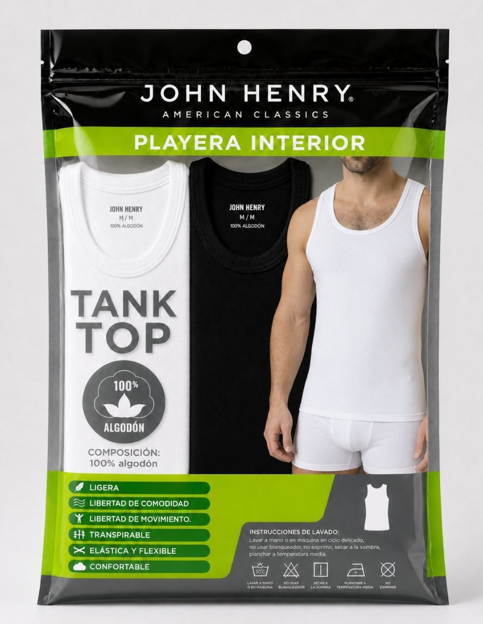 Set playera cuello redondo para hombre 3