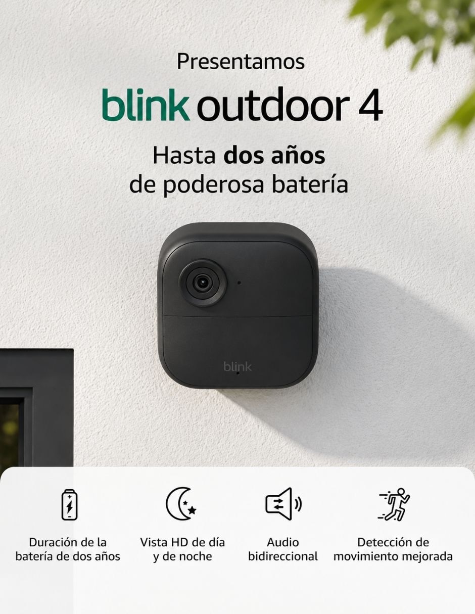 Cámara Wi-Fi de seguridad modelo Outdoor 4 Add On inalámbrica HD 137° visión nocturna para interior y exterior 4