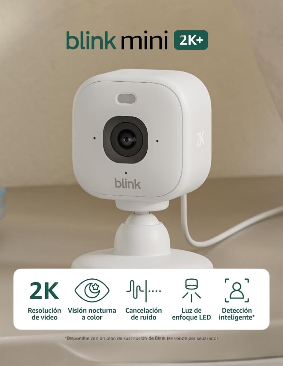 Cámara Wi-Fi de seguridad modelo Mini 2 2K 2PK alámbrica 2K 137° visión nocturna para interior y exterior 4