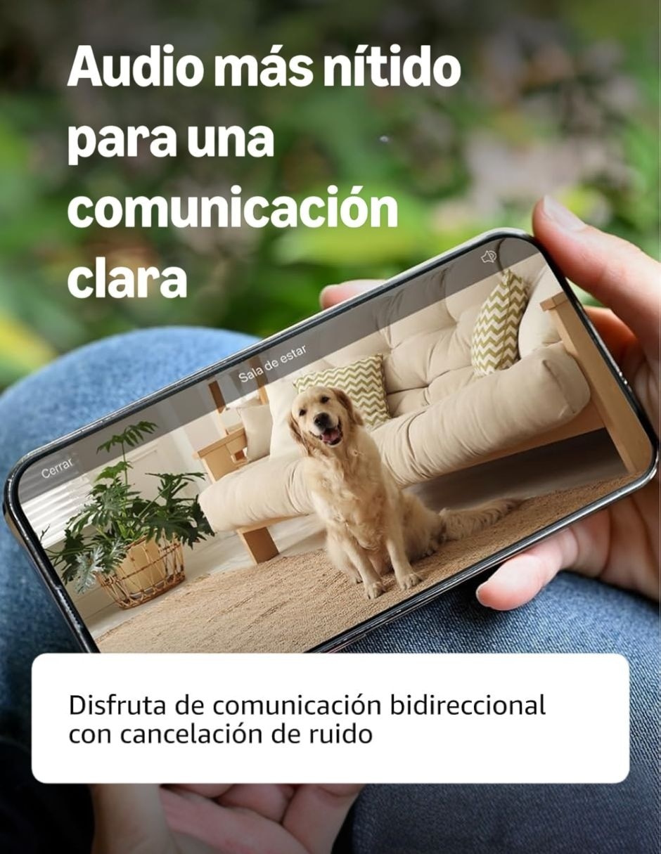 Cámara Wi-Fi de seguridad modelo Mini 2 2K 2PK alámbrica 2K 137° visión nocturna para interior y exterior 3