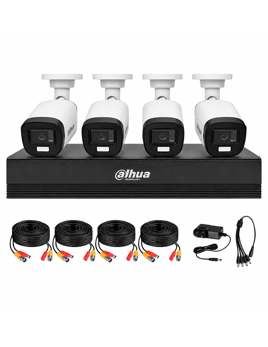 Kit 4 cámaras de seguridad modelo KIT/XVR1B04-I/T/4-B1A21N Alámbrica Full HD 47° a 100° con visión nocturna para Interior y exterior