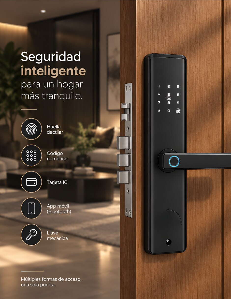 Cerradura Digital Modelo Negro de Combinación 3
