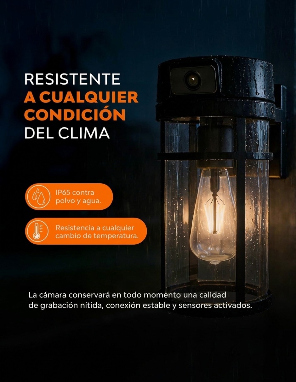 Cámara Wi-Fi de seguridad modelo Light Guard inalámbrica 2K 160°/170° para exterior 9